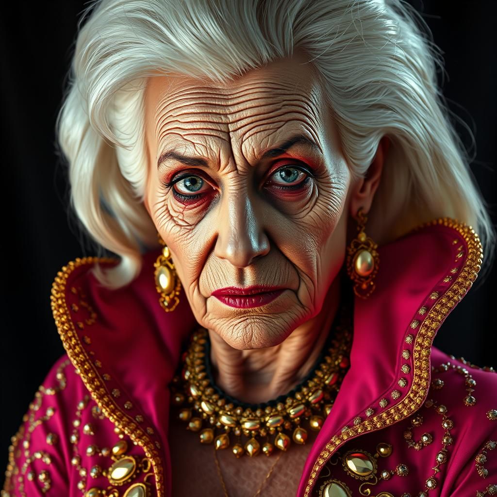 Transvestite as Messalina in Baroque Digital Painting