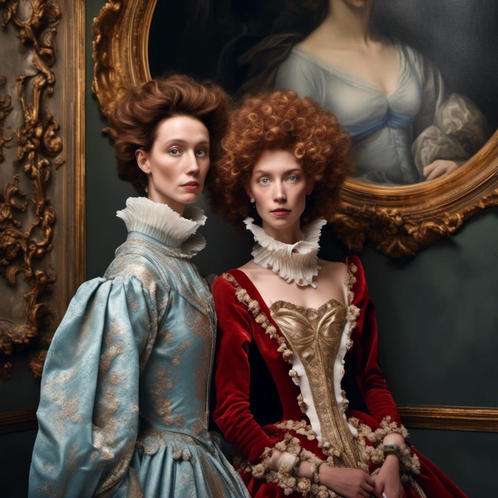 Art History Characters' Night Party in Hyperrealism