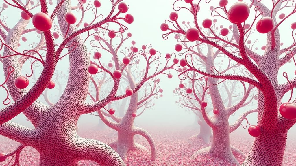 undulating tree-forms - in a microscopic world