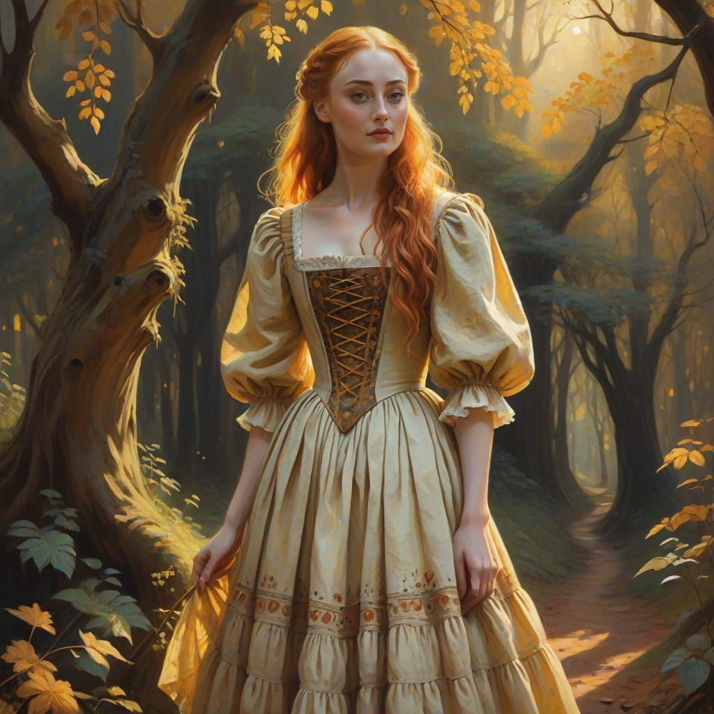 Sophie Turner as Baroque Storybook Character