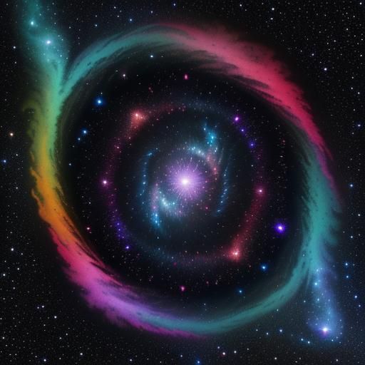 Cosmic Surrealism: Waterfall of Stars in Galaxy