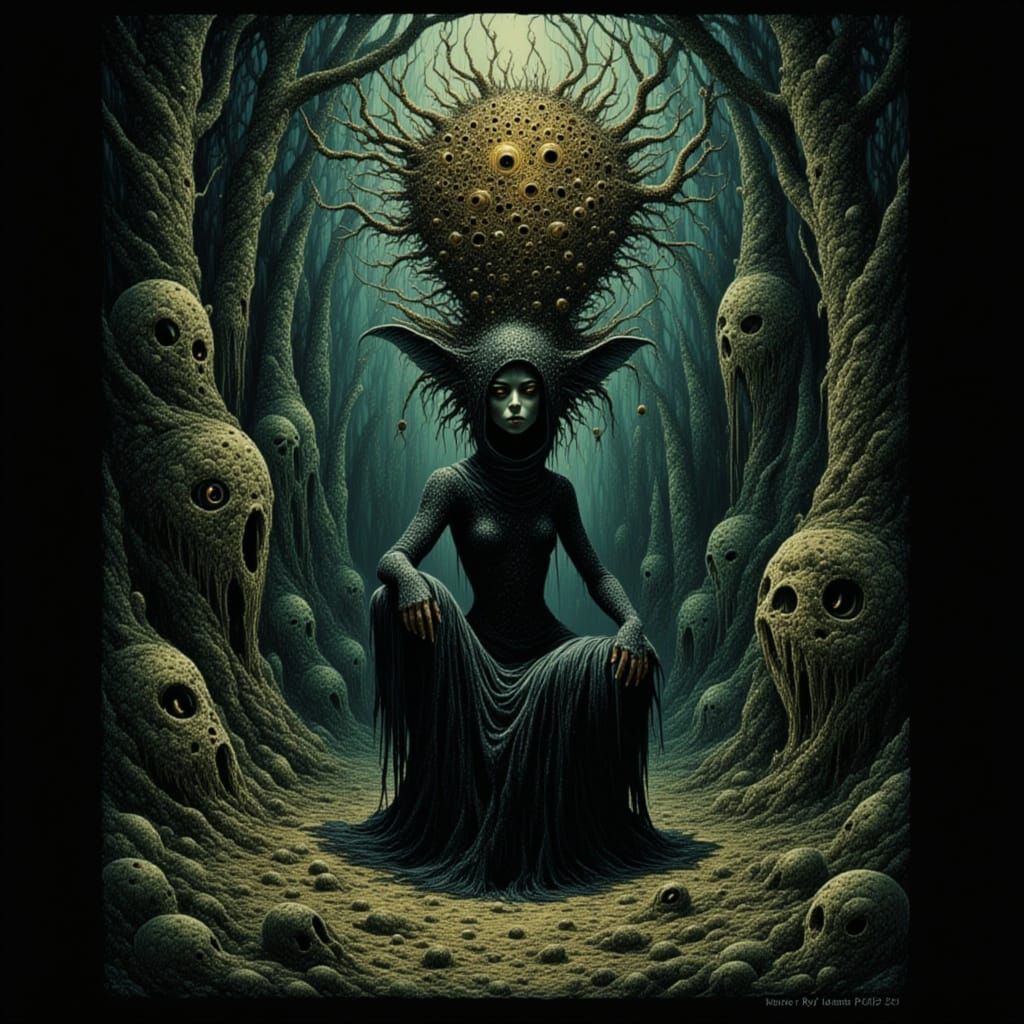 Eerie Dark Surrealism of a Lost Woman