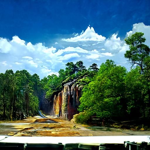 Mississippi Landscape in Oil Painting Style