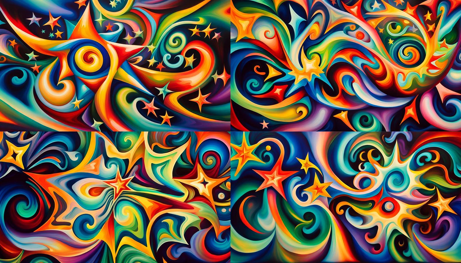 Iridescent Stars in Electro Magnetic Plasma Maelstrom