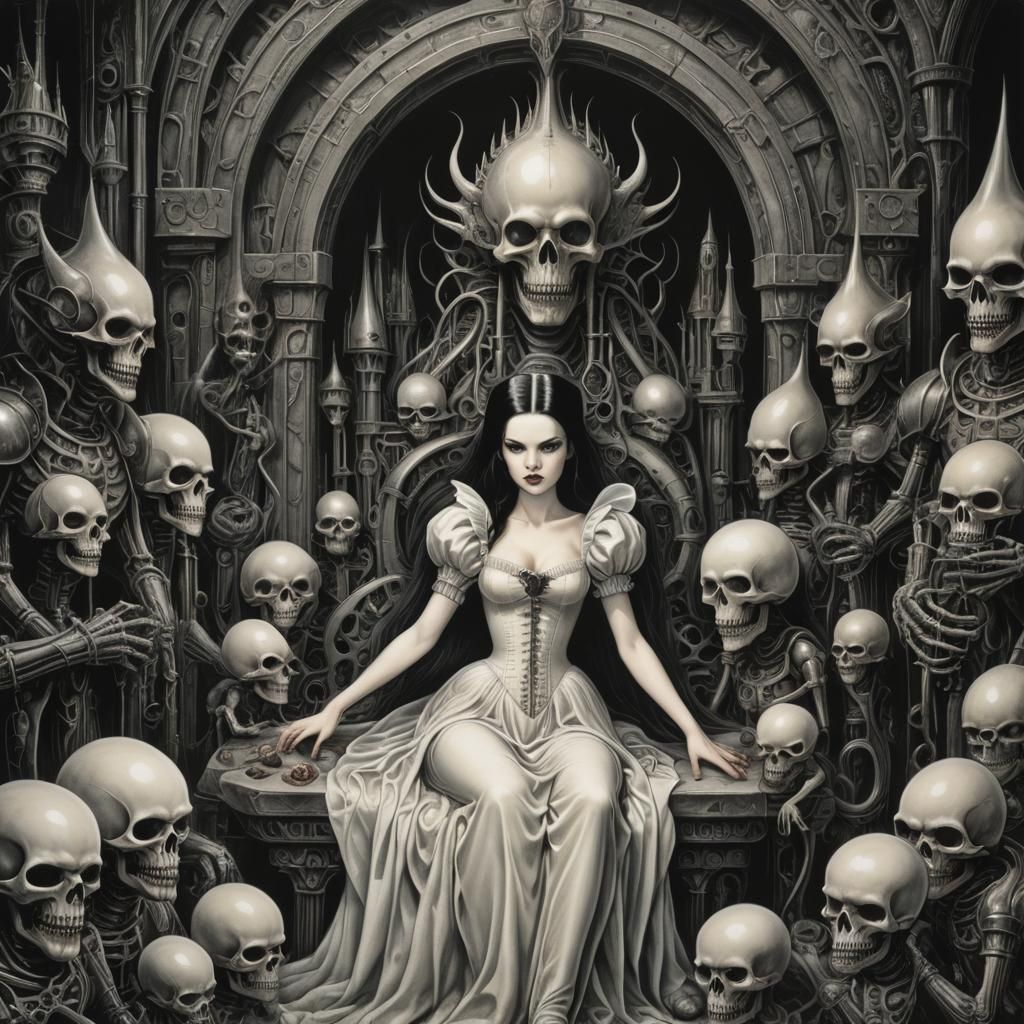 Snow White: A Biomechanical Nightmare in Surreal Style