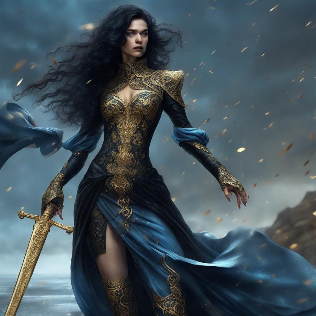 Woman Playing Shawm: Fantasy Concept Art