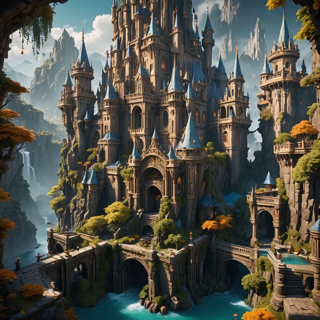 Fantastical Matte Painting in Deep Color