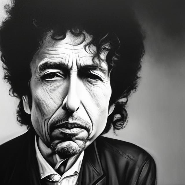 Portrait of Bob Dylan