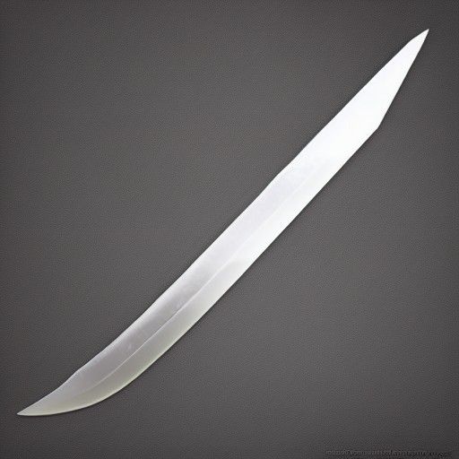 Elegant Obsidian Scimitar Sword Illustration