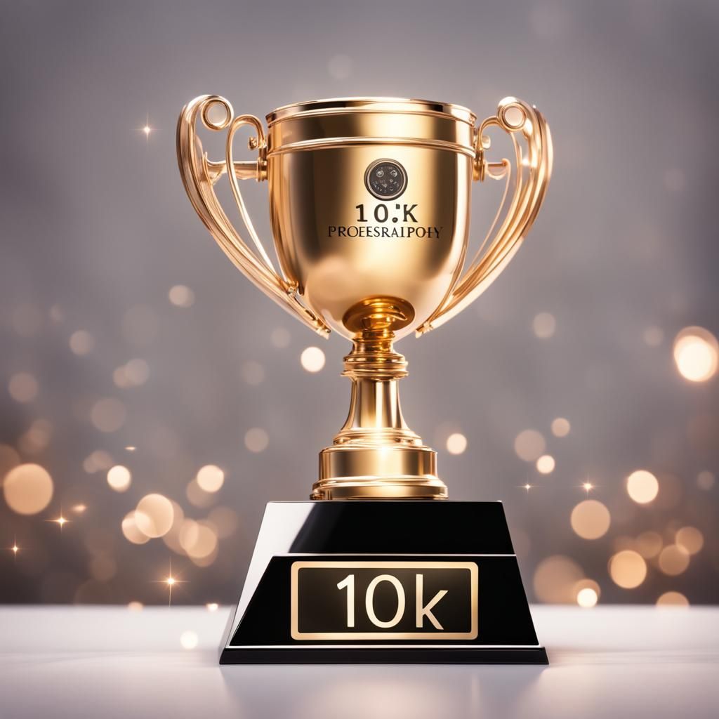 Digital Trophy Celebrating 10K Likes, Art Station