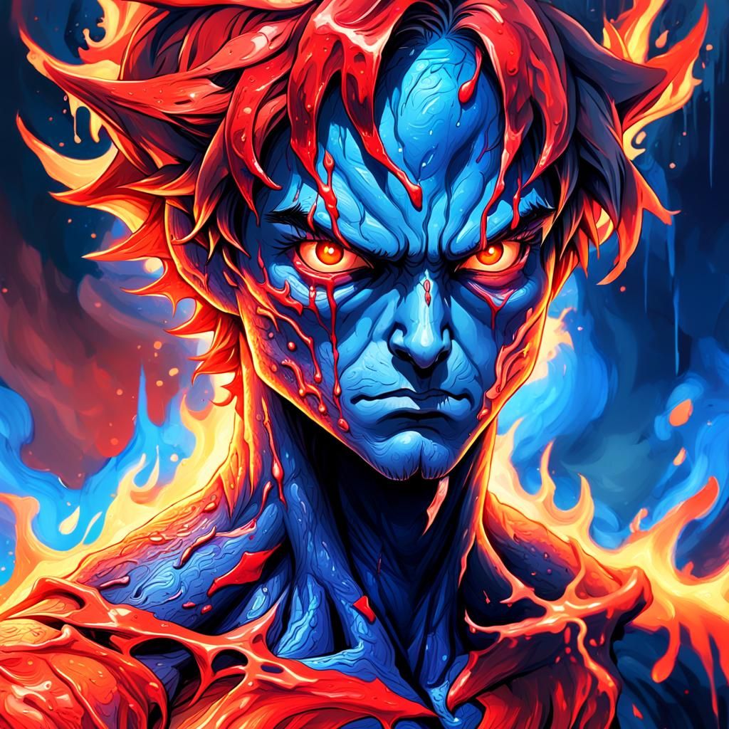 Crimson Crayon Fury in Dark Fantasy