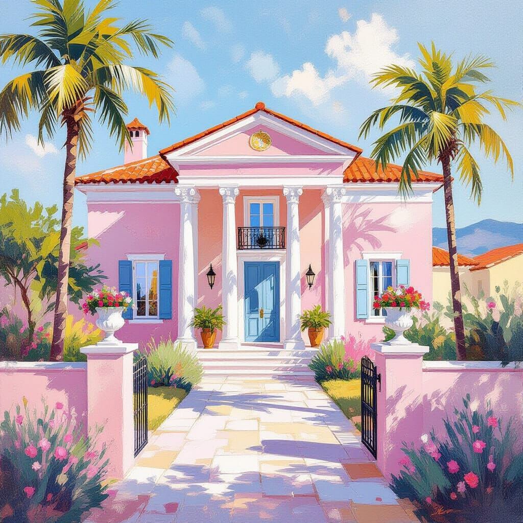 Coastal Villa: Impressionistic Cottagecore Meets Neoclassici...