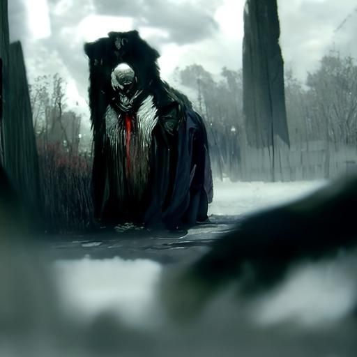 Sinister Crying Figure in Dark Fantasy Style