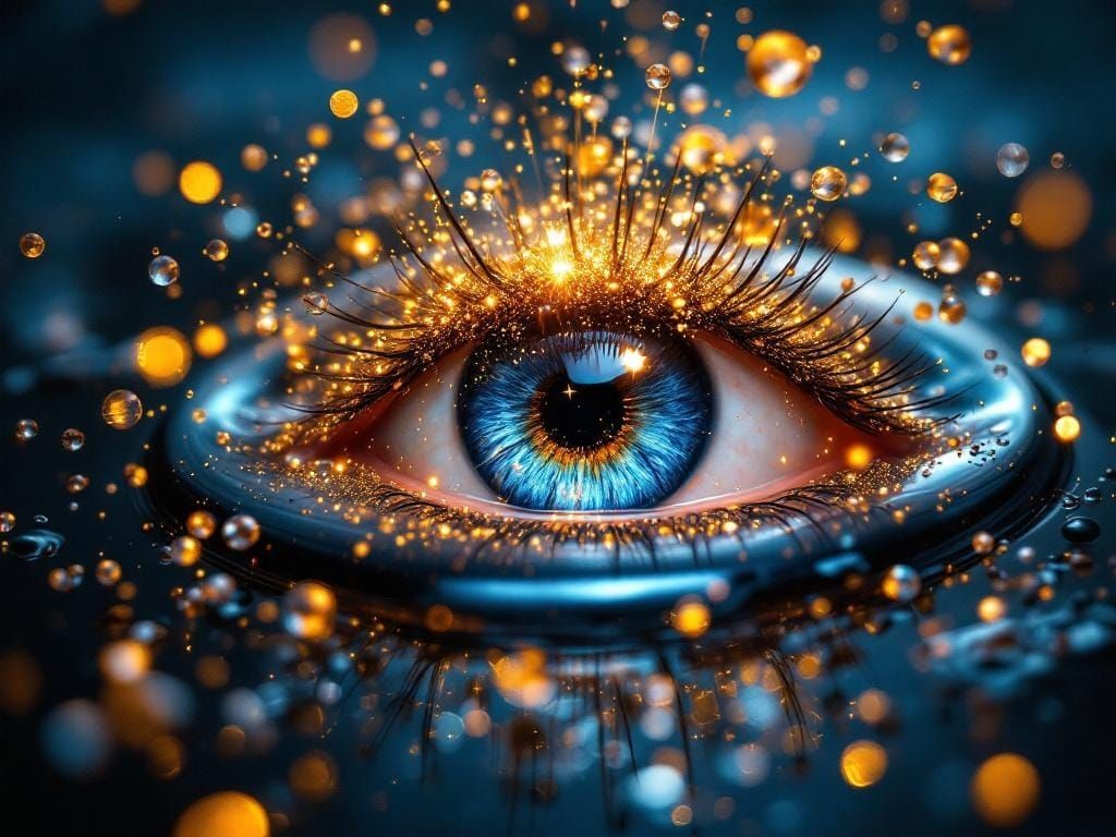 A Melting Tear - Explosions of Glitterglass Distort Reflect ...