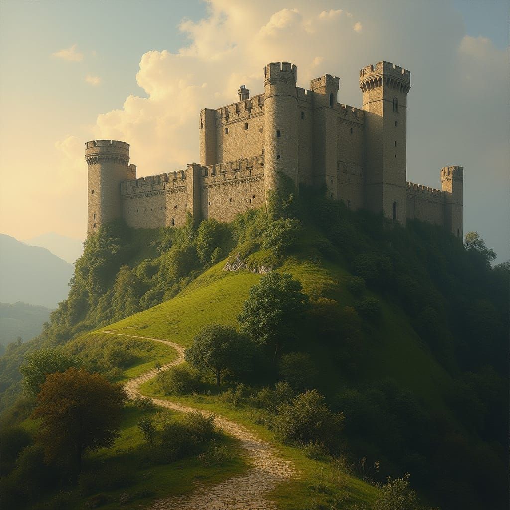 Ancient Fort in a Golden Light