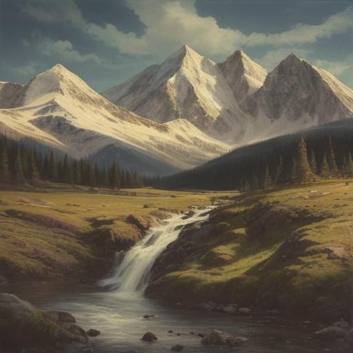 Majestic Mountain Landscape: A Natural Vista