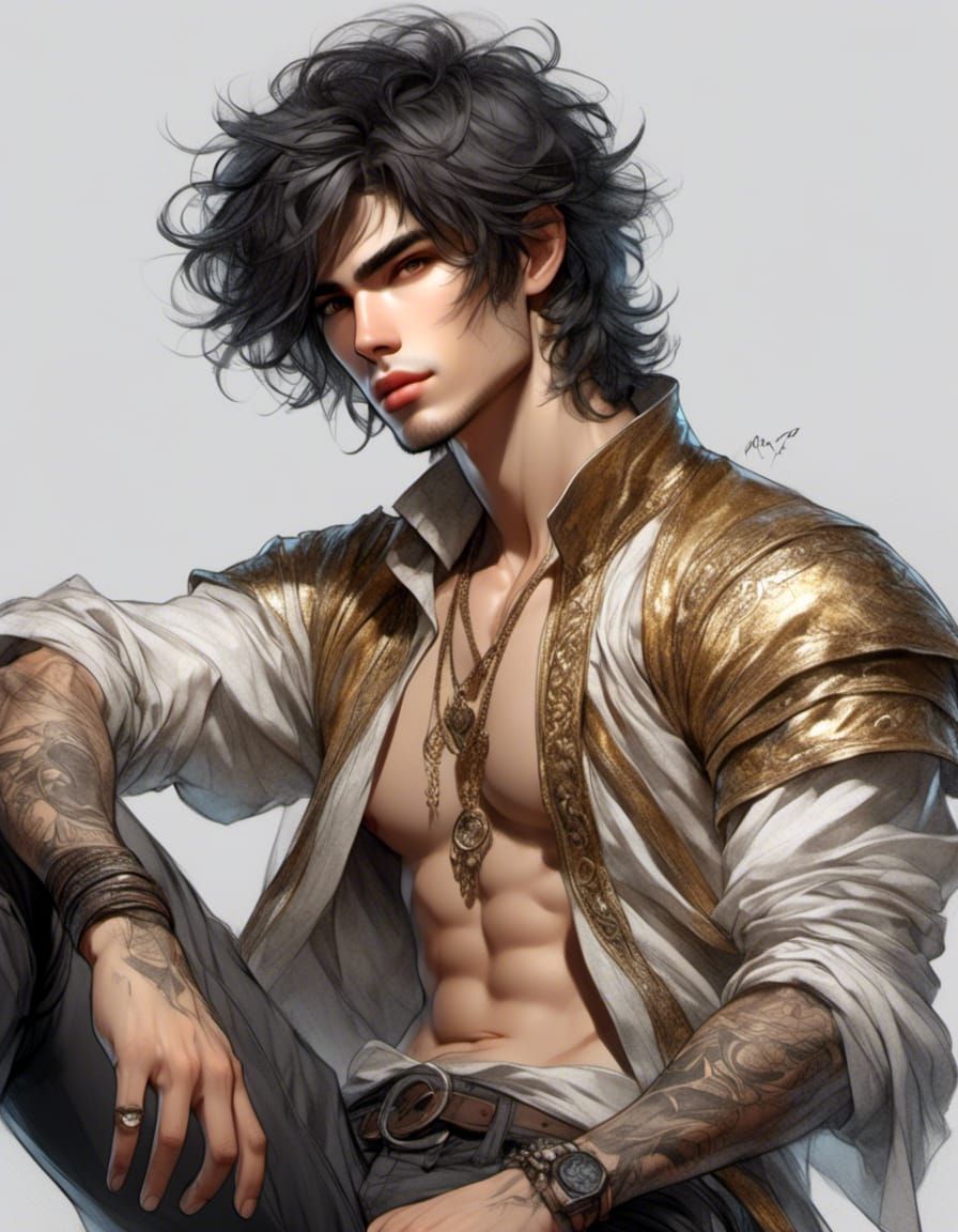 Anime Rogue Color Sketch Portrait