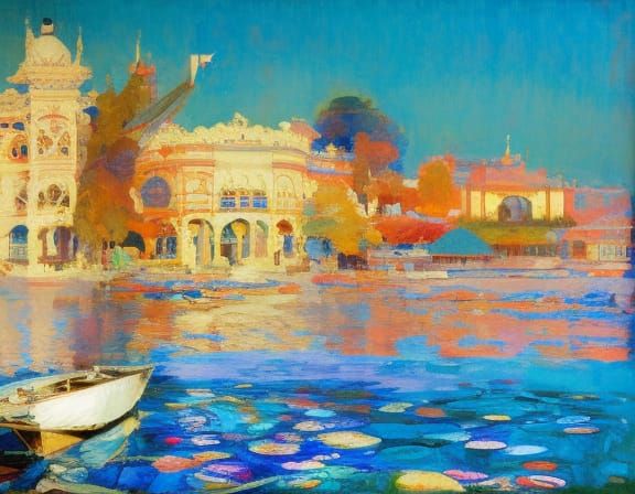 Lakeside Palaces: A Maximalist Impression