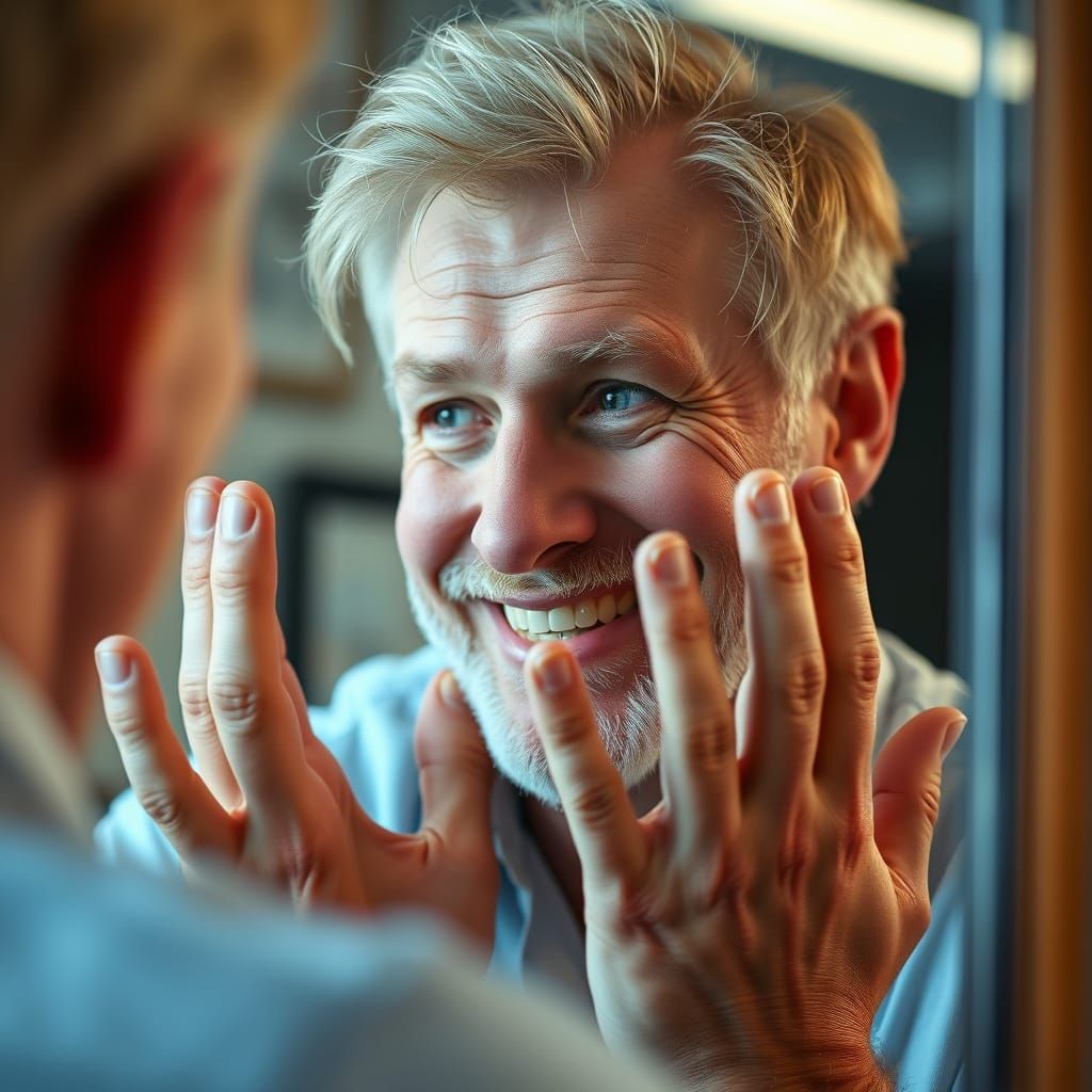 Sculpted Gentleman Captured in Intimate Close-Up