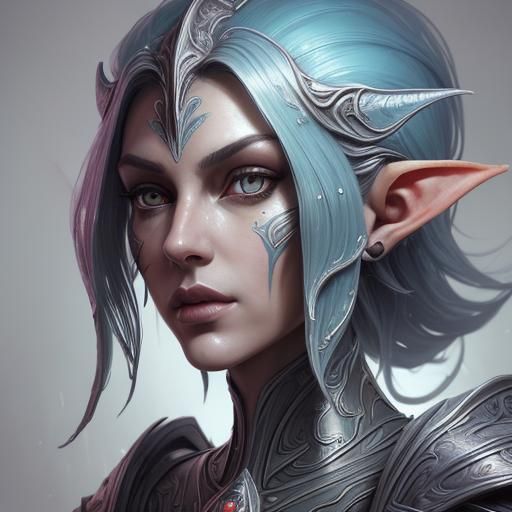 Arcane Altmer High Elf Portrait in Digital Art Style