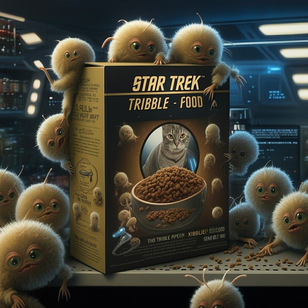 Star Trek Tribble Kibble Food Label Art