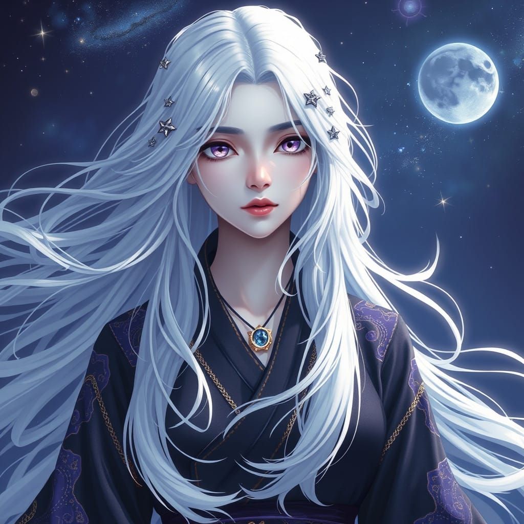 Goddess of the Celestial Skies in Elegant Haori