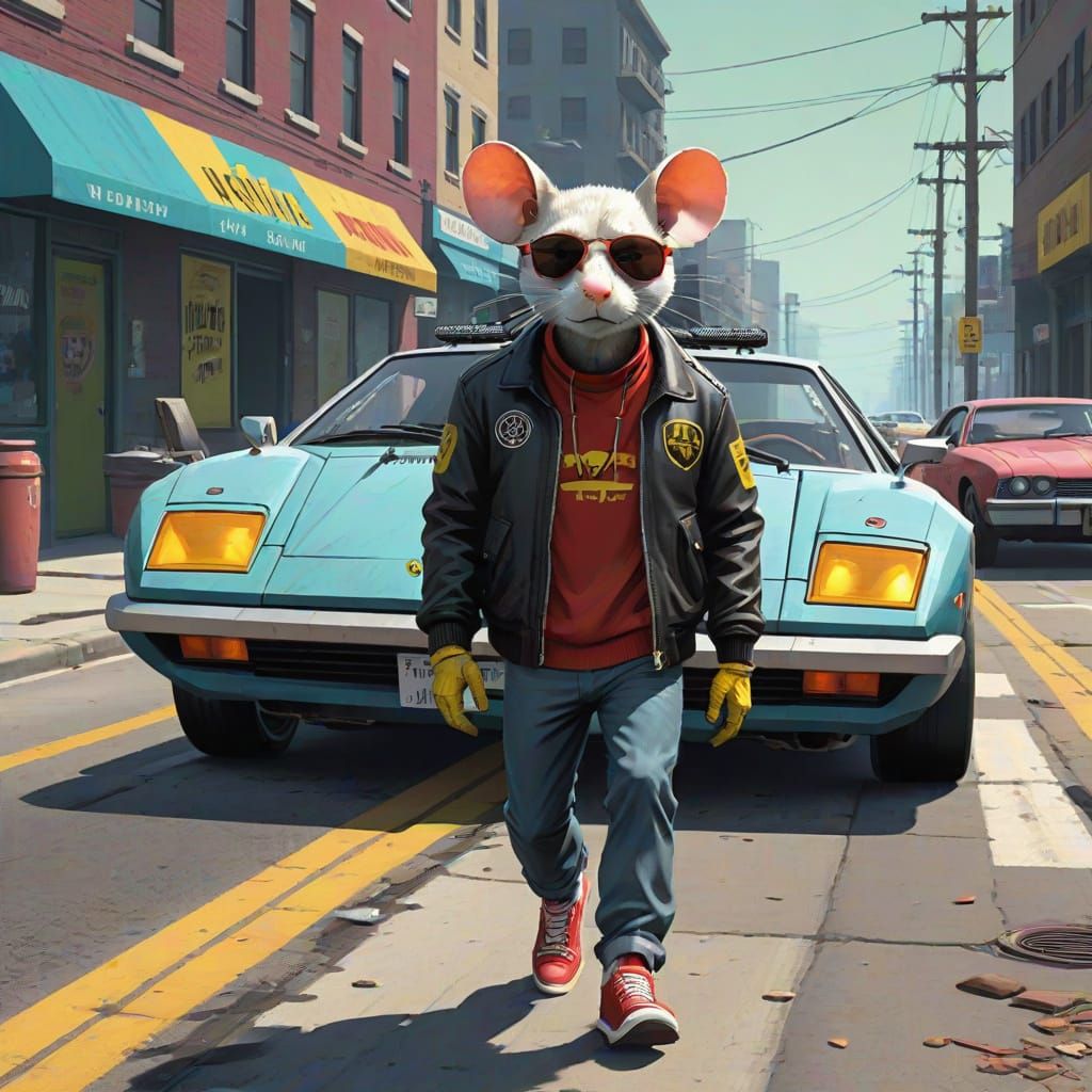 Stuart Little Cruises Los Santos in a Custom Lamborghini