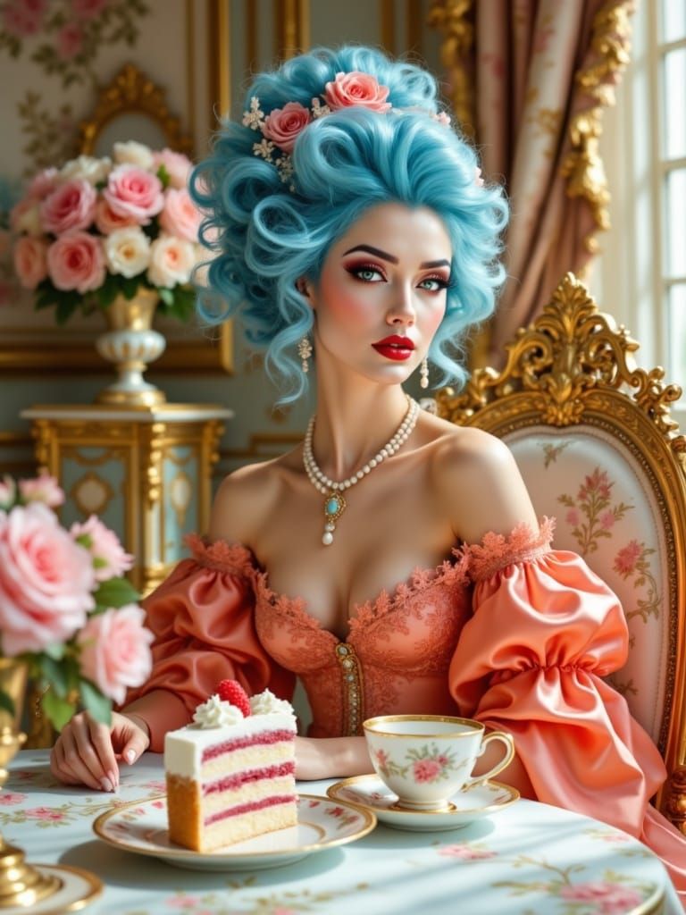 Rococo Beauty in Lavish Tea Room