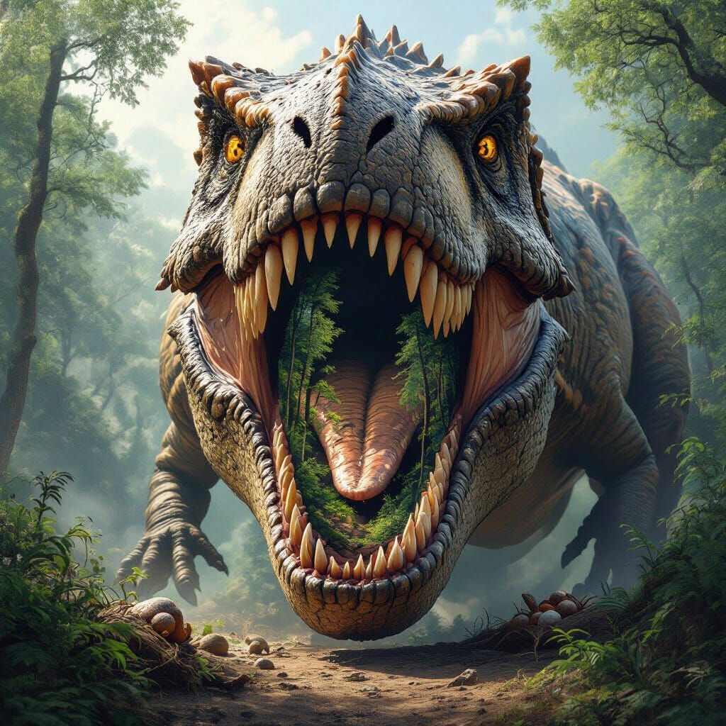 T-Rex Mirror-Mouth Reveals Prehistoric Forest