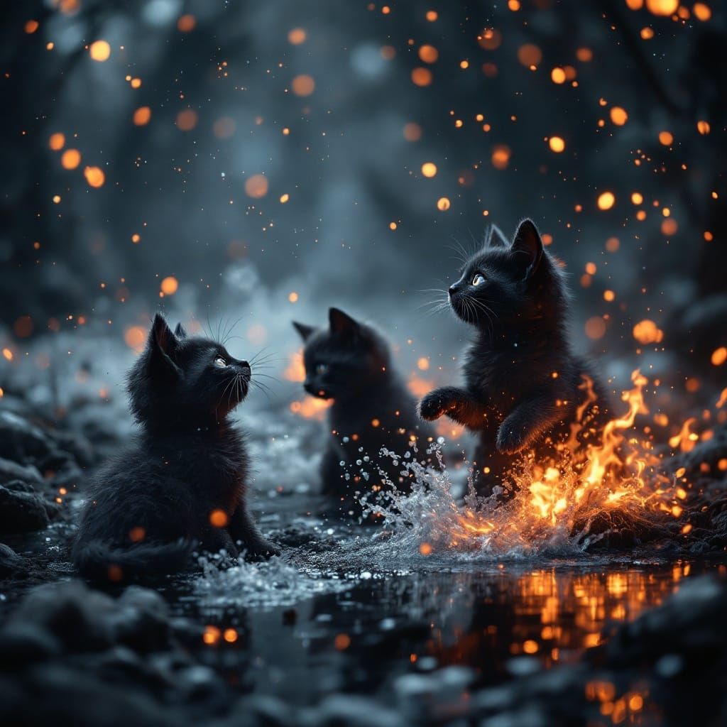 Kittens in a Fantastical Vortex
