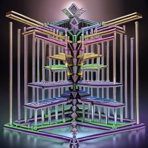 Crystalline Bismuth Neptunium Pattern Abstract
