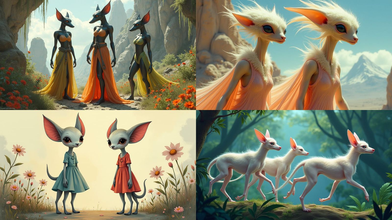 Dog-Like Humanoid Aliens: Graceful Species