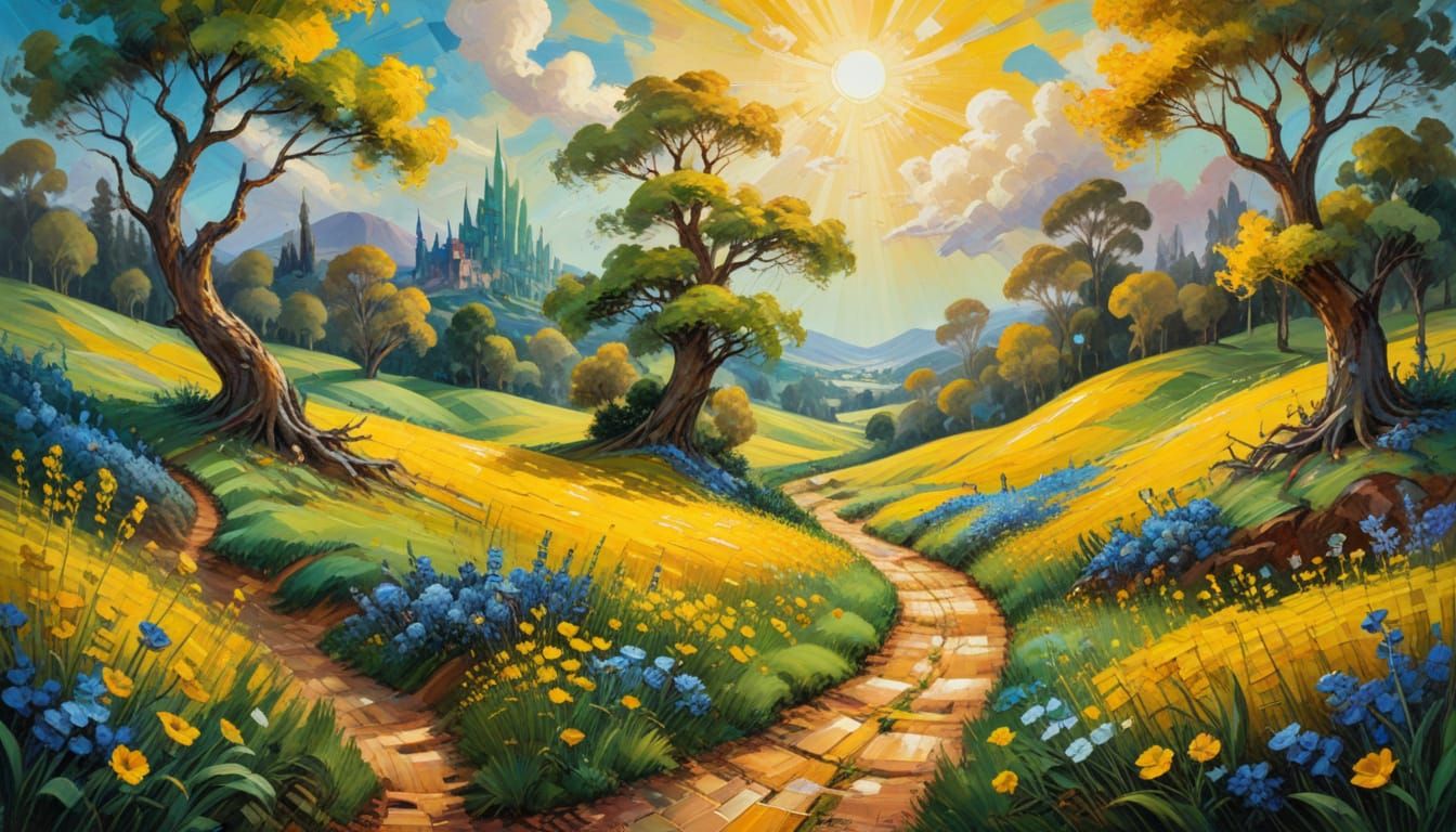 Surreal Neo-Impressionist Landscape of Oz