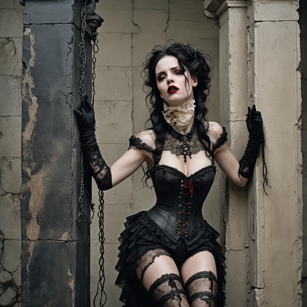 Bound Woman in Erotic Renaissance Style