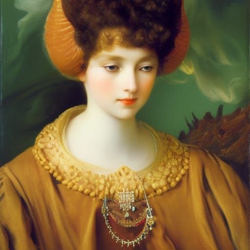 Androgynous Vampire Lord Portrait in Artistic Style