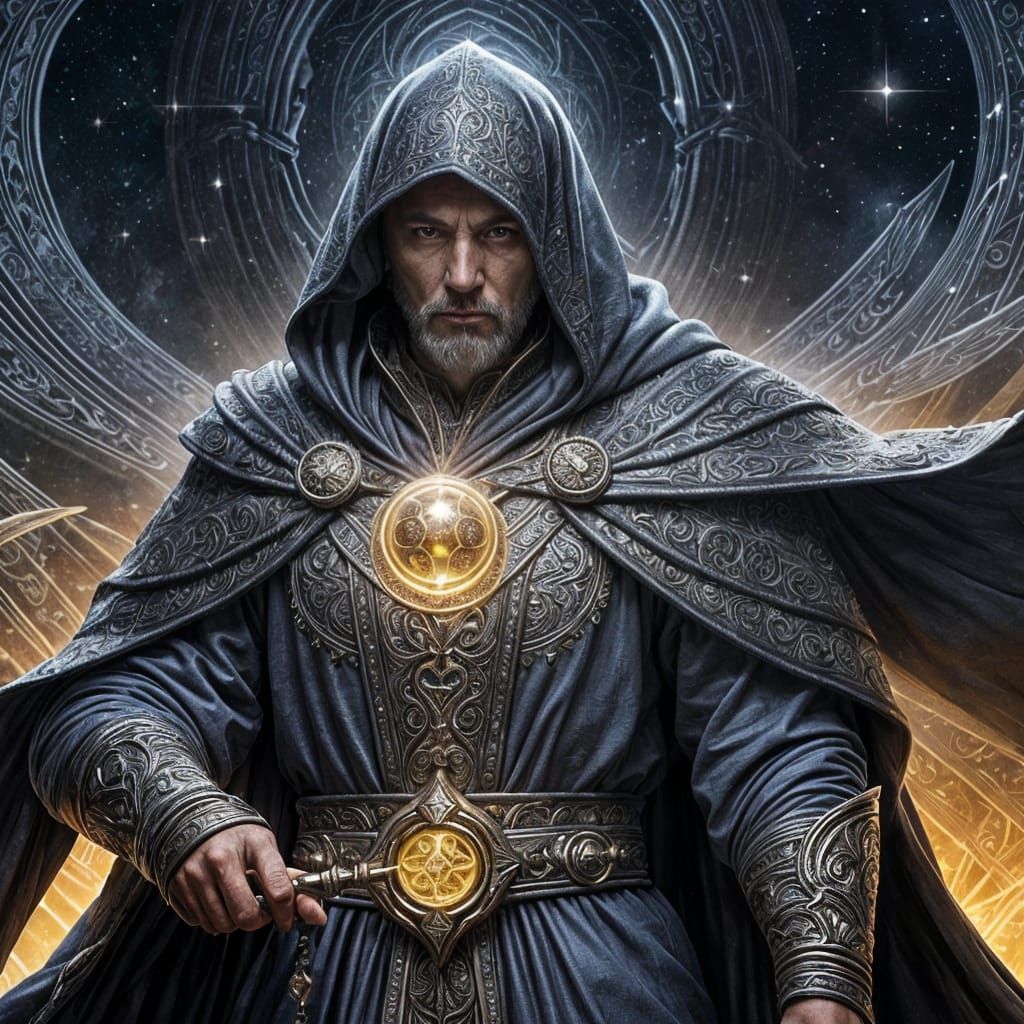 Eldorin the Sage: Dark Fantasy Portrait in 8K