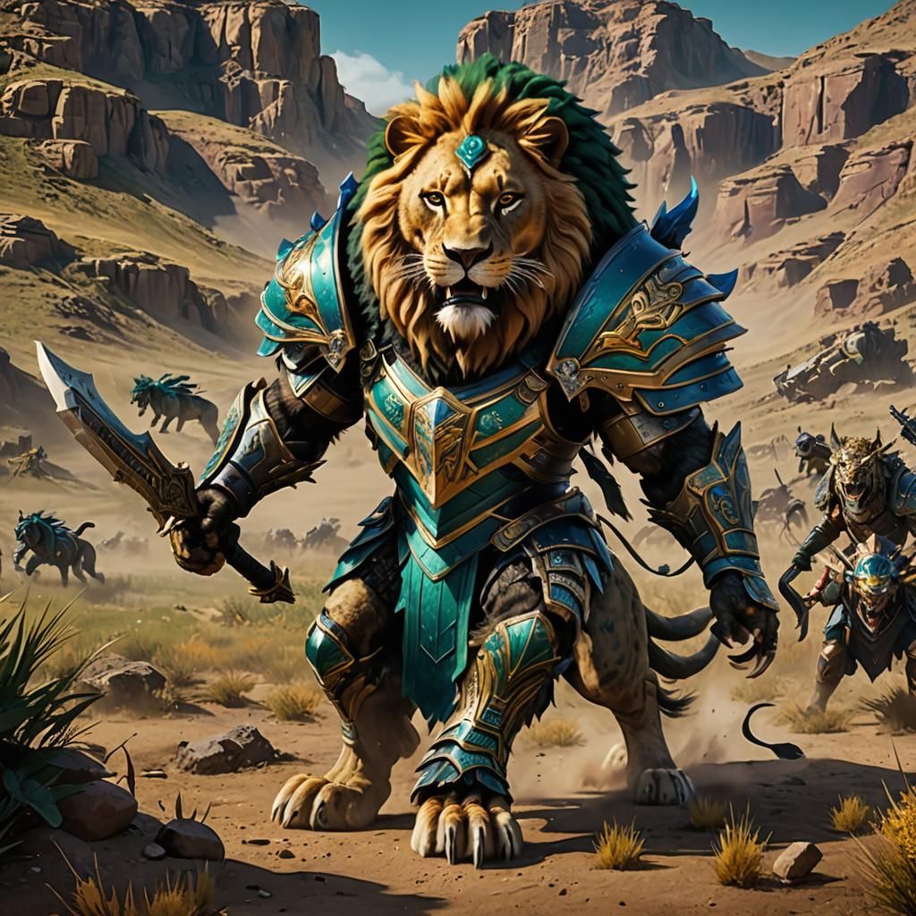 Lion Creature in PUBG Mobile: Fantasy Concept Art