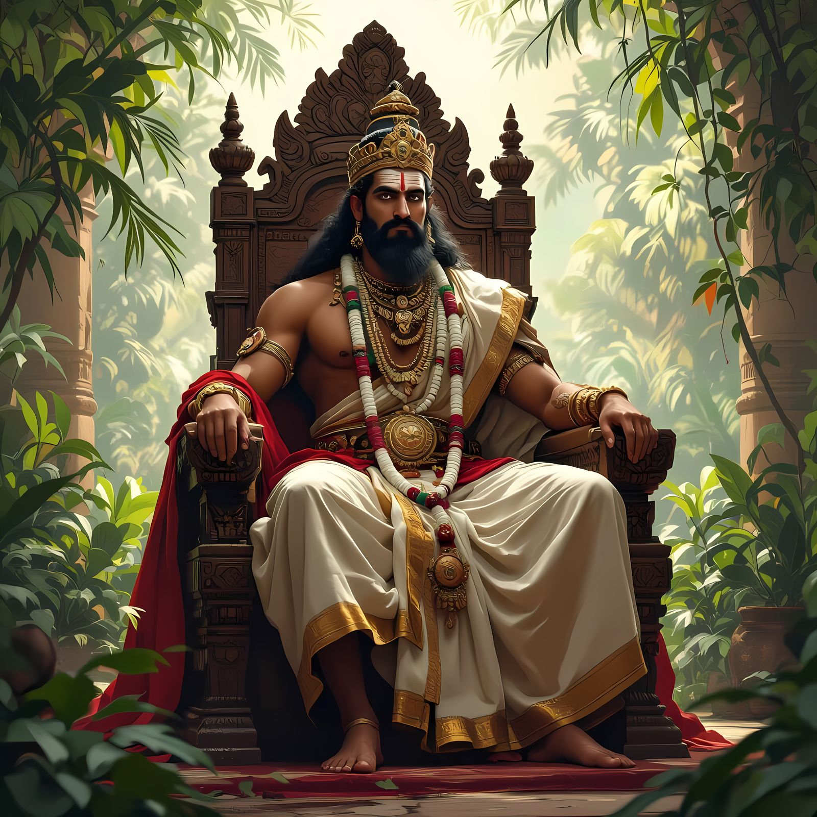 King Iraavanaa: Ancient Tamil Ruler AI Portrait