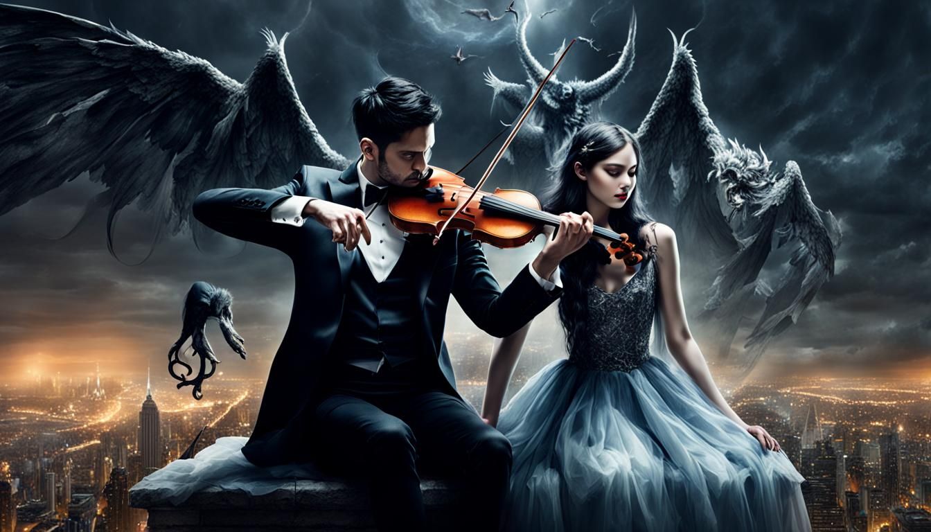 Gothic Couple's Duet Watched by Lucifer