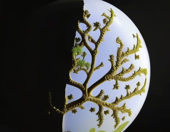 Abstract Heart Tree with Sarcoplasmic Formosa Elements