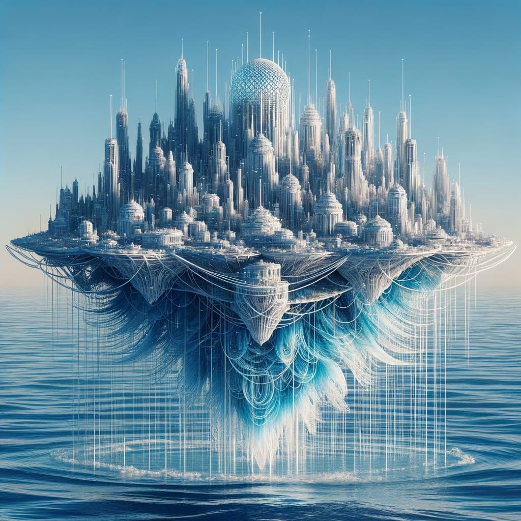 Floating City Inspired by a Jellyfish's Intricate Form