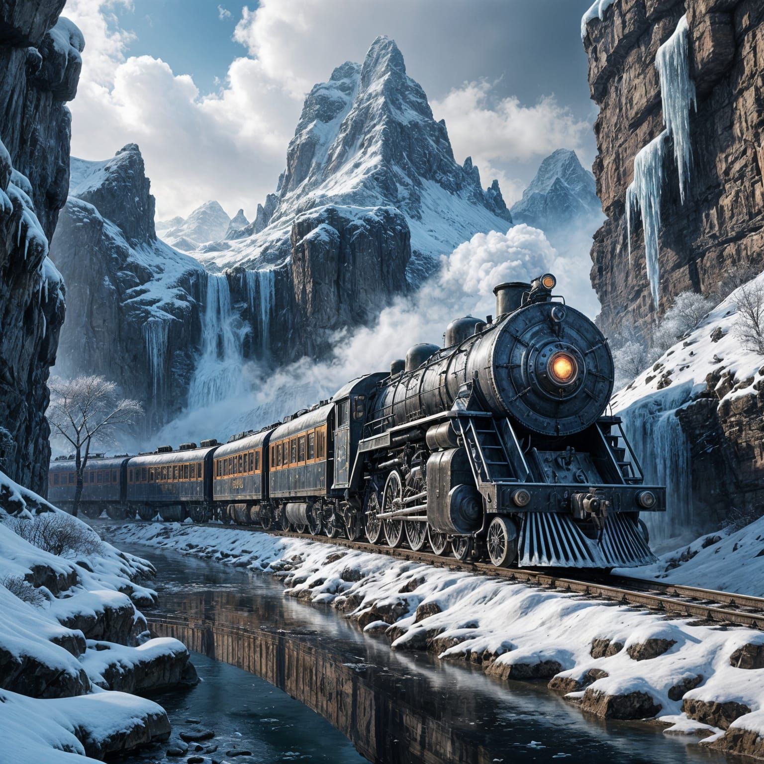 Rocky Mountain Railroad in Winter