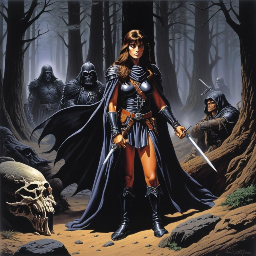 Grimdark Fantasy Warrior in Battle