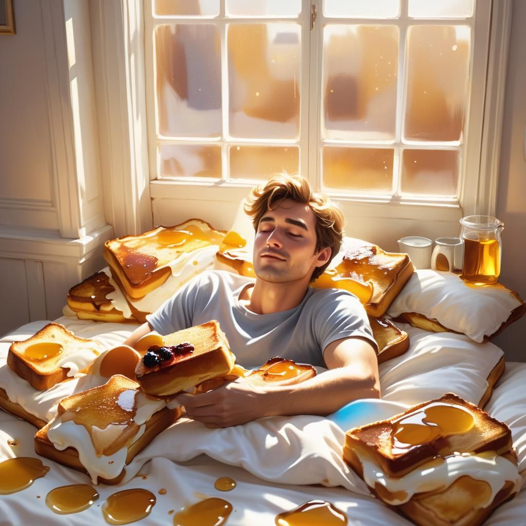 French Toast Bed: A Whimsical Illustration