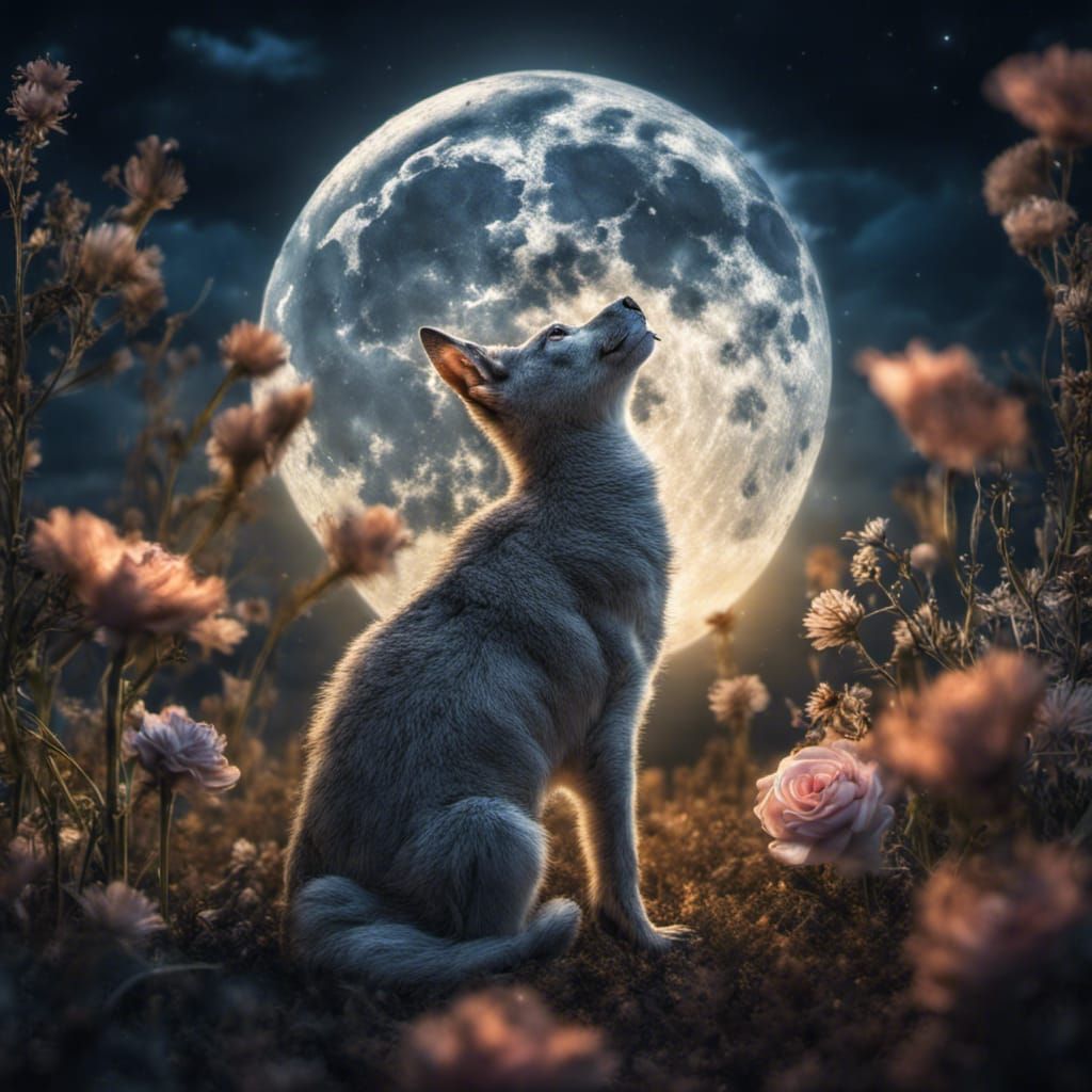Full Moon Illuminates Fantasy Flora and Fauna