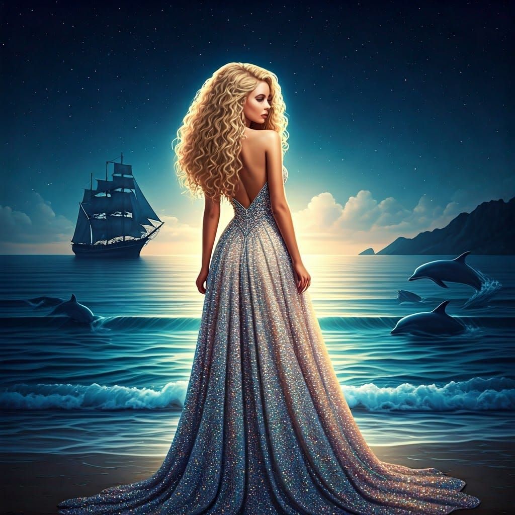 Glowing Goddess of the Sea Shore