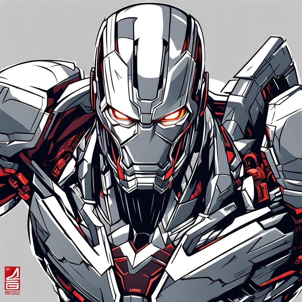 Ultron Anime Key Visual Japanese Manga Art