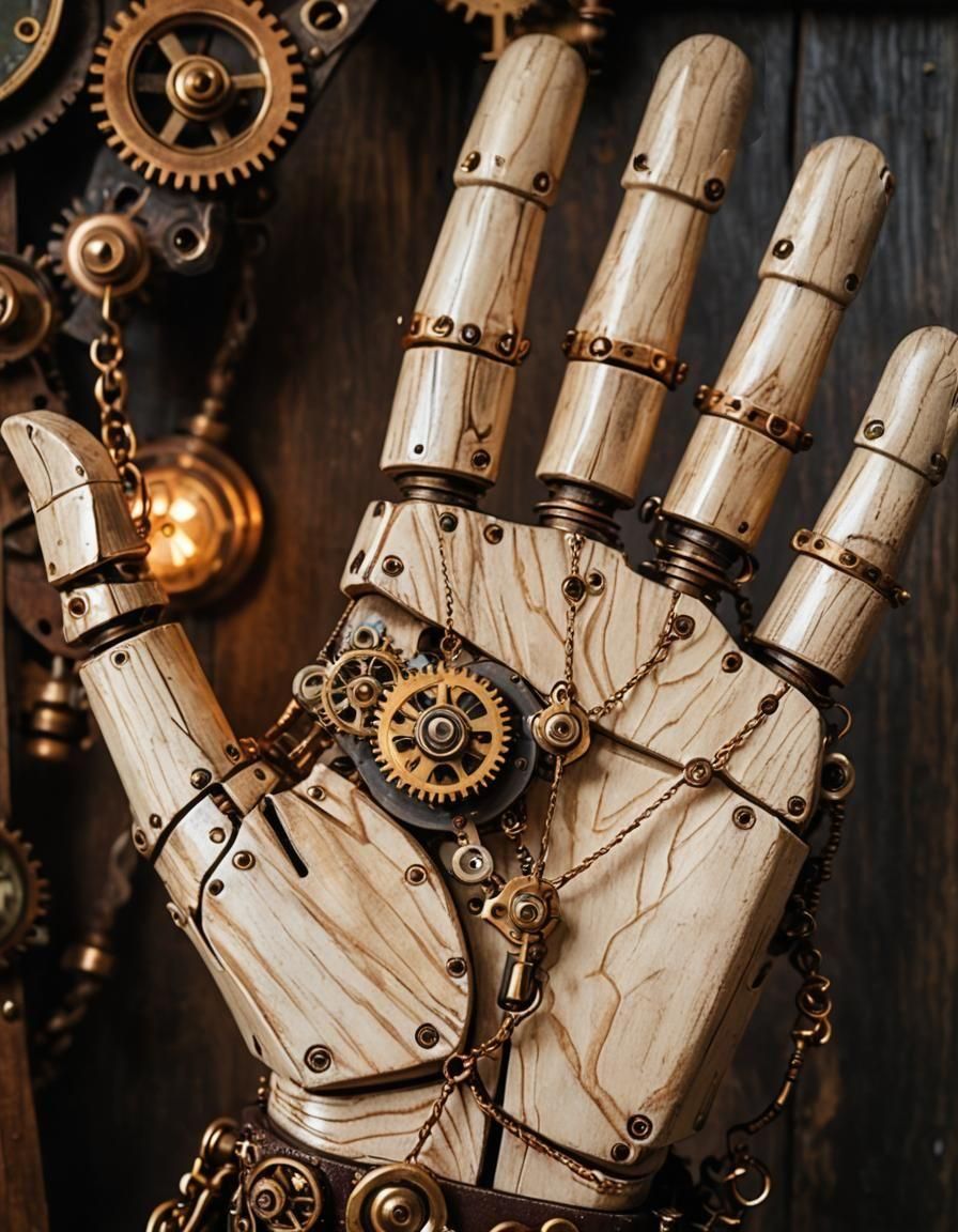 Clockwork mechanical hand
