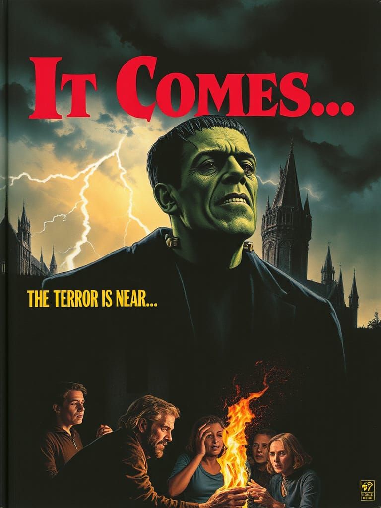 Frankenstein's Monster Emerges from the Shadows in Gothic Ho...