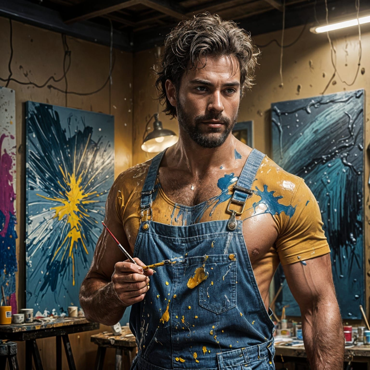 The Painter's Splattered Form